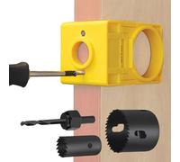 Kit de serrure de porte - Outils d'installation de serrure à pênes dormants réglables | Outils à main en acier au carbone avec modèle de guidage, outil de perçage de trou de porte pour portes de 3,5 à