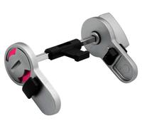 Kit de serrure pour toilettes, avec serrure Bontebaard, couleur argent, pour portes d'une épaisseur maximale de 50 mm