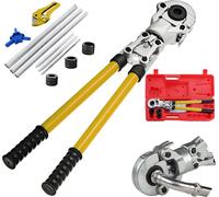 Kit de sertissage manuel pour tuyaux avec 6 outils PEX Presser ?16 - 32 mm pour tuyaux composites Pex-Al-Pex en aluminium
