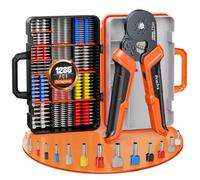 Kit de Sertissage pour Embouts de Câble, Pince Octopus avec 1285PCS Cosses