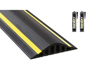 Kit de seuil de barrière anti-inondation pour porte de garage de 4 cm de haut 3,12 m | PVC souple | Le kit complet comprend 2 adhésifs | GaraDry