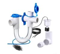 Kit de siphon à condensat avec interrupteur à flotteur - Coude en U | Comprend un interrupteur à flotteur amovible pour un entretien facile des brosses de rangement pour les applications