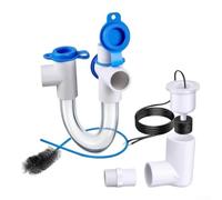 Kit de siphon à condensat CVC avec interrupteur à flotteur et design en U | Coude en U transparent pour une surveillance facile de l'eau. Interrupteur à flotteur amovible pour l'entretien. 40 raccords