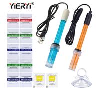 Kit de sondes électrodes Yieryi Ph-201 & ORP-101, câble de 2M/3M avec poudre tampon Ph/ORP, solution K n poudre pour moniteur de qualité de l'eau 2M Probe Kit Liquid