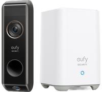 Kit de sonnette vidéo eufy S330 + HomeBase 2, 2K HD, détection de mouvement, double caméra, compatible avec Alexa et Google Assistant, autonomie de 6 mois, noir