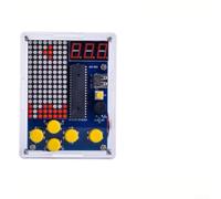 Kit de soudage électronique classique 51 puces Pixel Display (C) | Pratique à souder, microcontrôleur 51, affichage pixel, 6 jeux classiques, outil STEM éducatif