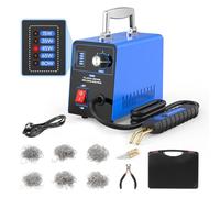 Kit de soudage plastique, machine de soudage plastique 220 V avec 600 agrafes chaudes, kit de réparation de pare-chocs de voiture avec puissance réglable à 5 niveaux
