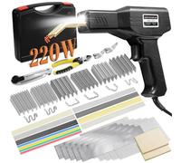 Kit de soudure en plastique de 150 W, 800 agrafes à chaud et 56 tiges de soudure en plastique pour pare-chocs de voiture, réparation de fissures en plastique (noir)