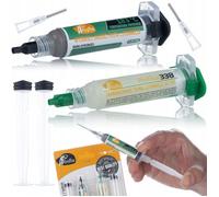 Kit de soudure Rosfix ProFlux 338 + Etain Liquide 183°C +2x piston, 2x aiguille