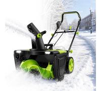Kit de souffleuse à Neige sans Fil, souffleuse à Neige électrique sans Fil | Moteur sans balais de 3 500 W, portée de 25 pieds, 2 batteries.