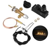 Kit de soupape de contrôle de sécurité pour foyer, gaz propane basse pression, ensemble d'allumage de rechange avec thermocouple pour grils, chauffages, poêles