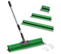 Kit de spatule pour plaques de plâtre - 3 pièces : 25/40/60 cm - Lames en acier inoxydable - Tige télescopique - Pour murs, plafonds, angles - Vert