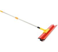 Kit de spatule pour plâtrerie - Tige télescopique 80–130 cm - 4 lames en acier inoxydable de 80/60/40/25 cm - Tête réglable à 360° - Pour application de plâtre, de crépi, sur murs et plafonds - Rouge