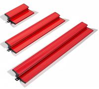 Kit de spatules - 3 pièces - Acier inoxydable - ABS - Pour travaux de lissage des murs - Outil pour lisser les surfaces