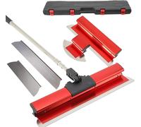 Kit de spatules - Lames de lissage pour cloisons sèches - Lames de 25/40/60 cm - Manche télescopique de 90 à 200 cm - Outil professionnel pour la finition des murs
