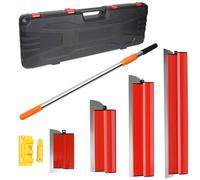 Kit de spatules pour placo - Ensemble de spatules flexibles en acier inoxydable - Avec manche télescopique - 25/40/60/80 cm - Rouge
