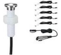 Kit de spots encastrés de sol plug & shine - micro pen - 3000k - 22° - avec ampoule - 0. 22w - argent Argent G