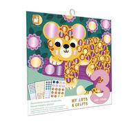 Kit De Stickers Ronds Métalliques Janod Animaux 4 Tableaux 20 X 20 Cm