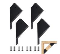 Kit de support d'angle en métal pour tonnelle 5,1 x 10,2 cm | Kit de 4 supports de pergola pour extérieur, jardin, cour, porche, clôture, toit, cabane, boîte aux lettres, cabine