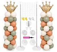 Kit de Support de Colonne de Ballon 2PCS, Ajustable Support en Avec Bases | Arche de Ballons Support en Métal Pour Anniversaire, Mariage, Baby Shower