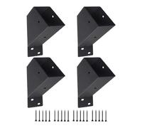 Kit de support de pergola | Support d'angle en métal de 5,1 x 10,2 cm - 4 pièces de montage pour poteau de tonnelle en bois - pour intérieur ou extérieur, porche, clôture, cabane dans les arbres, mât