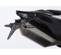 Kit de support de plaque d’immatriculation PROTECH avec réflecteur et lumière de plaque en acier inoxydable thermolaqué noir, noir