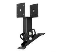 Kit de support de toit réglable robuste pour pergola, support à bride en métal pour poteaux en bois de 4 x 4, 4 x 6, installation stable d'auvent, noir