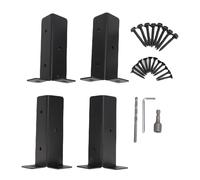 Kit de supports de Base de poteau de pont, clôture en bois réversible, adapté au poteau 15x15 2x2 2x4 4x4 pour garde-corps de Pergola, Support de pont de boîte aux lettres