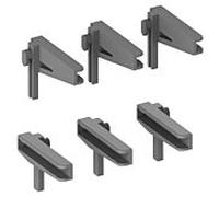 Kit de supports d'étagères KEUCO 90110 90110000010 pour 3 étagères en verre Somaris, emballé/sachet
