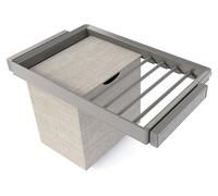 Kit de supports pour tringle à rideau, 80 cm, en titane, avec système de fermeture douce et coulissement complet