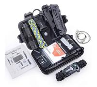 Kit de Survie - Kit de survie 13 en 1 - Outils multifonctions d'urgence pour randonnée et plein air - Lampe torche haute puissance