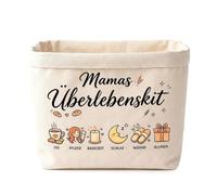Kit de survie pour maman, panier cadeau, cadeau pour maman, 38 x 22 x 16 cm | Kit de survie pour maman, cadeau pour maman, panier à pain en tissu, cadeau d'anniversaire pour maman