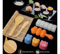Kit de sushis - Accessoires pour sushis, comprenant des baguettes et des moules de différentes formes