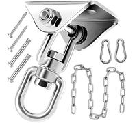 Kit de Suspension pour hamac, très résistant, avec chaîne de balançoire de 50 cm de Long, en Acier Inoxydable 304, capacité de Charge de 450 kg, Crochet Rotatif à 360° pour Chaise à Bascule, Sac de