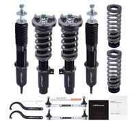 Kit de suspension surbaissée à ressorts hélicoïdaux, 24 réglages de précharge et d'amortissement, hauteur réglable : 2,5 à 7,6 cm, amortisseurs à double tube, compatible avec la BMW Série 3 (2006-2011