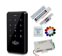 Kit de système contrôle d'accès Porte étanche IP68, Clavier RFID, Alimentation électrique 180KG, serrures à gâche magnétique for la Maison pour la sécurité électrique(Kit6 (180KG U))