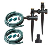 Kit de système d'arrosage automatique avec tuyau d'arrosage | Ensemble d'arrosage de pelouse réglable pour un arrosage à 360 degrés | Système d'arrosage hors sol à monter soi-même pour parterres de