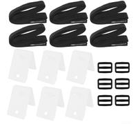 Kit de système de bobine de bâche solaire avec sangles et boucles pour piscines hors sol - Rouleau en PVC 7,1 cm (6 pièces)