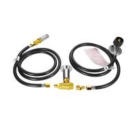 Kit de système de contrôle de valve de foyer au gaz propane 1/2", remplacement de l'assemblage de tuyau, max 90 000 BTU (kit d'assemblage de valve de contrôle à clé)