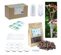 Kit de système de culture hydroponique de 161 pièces, kit de culture hydroponique sans sol, 30 éponges de culture, 30 paniers de culture, 30 dômes de culture, 30 autocollants pour dosettes, 30