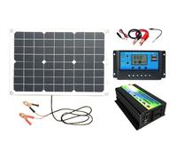 Kit de système d'énergie solaire 300W, onduleur 12V à 220V, double indicateur LED USB, contrôleur 30A 24V, ensemble de panneaux 18