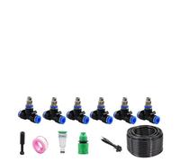 Kit de système d'irrigation, d'irrigation goutte à automatique, systèmes jardin, refroidissement par brumisation avec buses réglables pour pelous noir 40m 912 pipe + 40 sets of quick-connect fittings