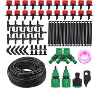 Kit de système d'irrigation par micro-goutte 5-20M, goutteurs et buses réglables pour jardin, Patio, Kits d'arrosage pour plantes de pelouse 10M KIT