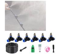 Kit de système d'irrigation Système d'arrosage jardin, tuyaux d'irrigation, goutte à goutte, automatique pour serre, pelouse, patio, paysage, par noir 10m 912 pipe + 10 sets of quick-connect fittings
