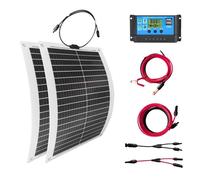 Kit de système solaire 2000W, chargeur solaire à haute efficacité, conception étanche durable 2pcs avec onduleur