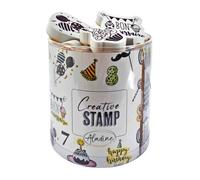 Kit de tampons - Aladine - Joyeux anniversaire - 36 pcs - Scrapbooking - Décoration