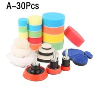 Kit De Tampons De Polissage Pour Perceuse, Mousse De Voiture, Kit D'éponges De Polissage, Polisseuses Pour Roues Automobiles, Outils Électriques De Nettoyage