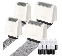 Kit de tampons en forme de rouleau pour la protection des données, comprenant 4 pièces, de 2 tailles différentes, de couleur blanche