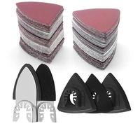 Kit de tampons ponçage pour outil oscillant, 135 pièces, Triangle, papier verre, doigt Pièces automobiles
