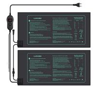 Kit de tapis chauffant - Contrôleur de tapis chauffant - Pour la germination des plantes - Système de connexion en série - 52,5 x 25,5 cm - Noir